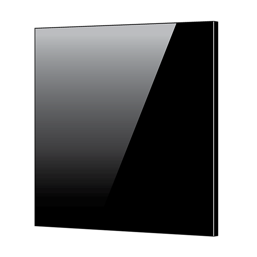 Toughened 60Cm X 75Cm Black Glass Kitchen Splashback | Building Materials