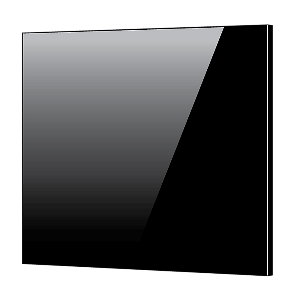 Toughened 60Cm X 70Cm Black Glass Kitchen Splashback | Building Materials