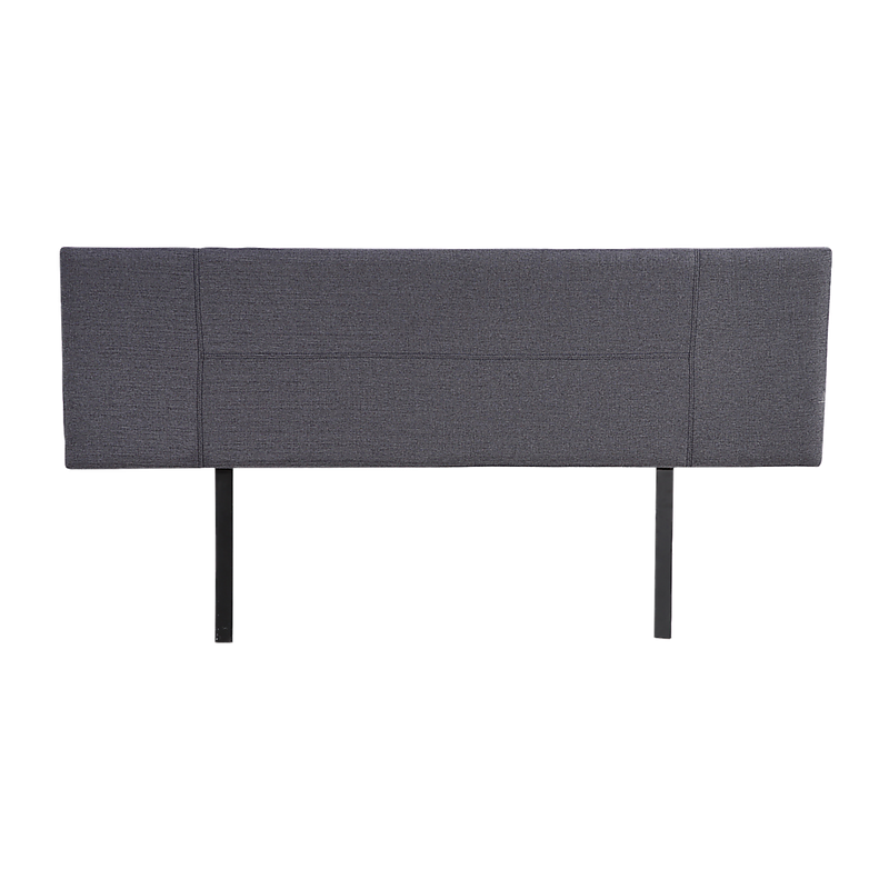 Linen Fabric King Bed Headboard Bedhead - Grey - Headboards