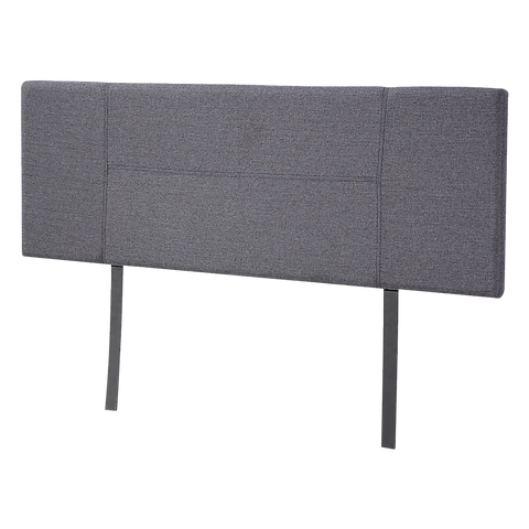 Linen Fabric Queen Bed Headboard Bedhead - Grey
