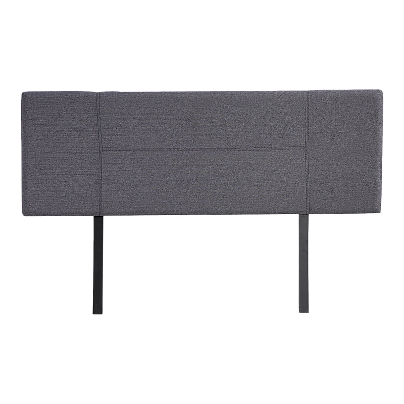 Linen Fabric Queen Bed Headboard Bedhead - Grey - Headboards