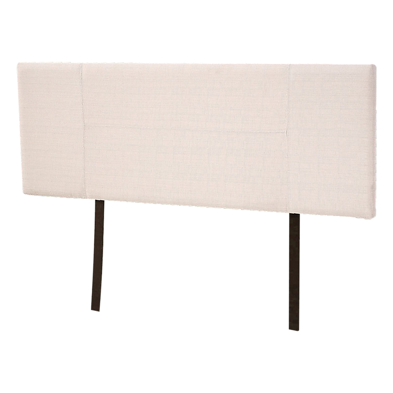 Linen Fabric Queen Bed Headboard Bedhead - Beige - Headboards