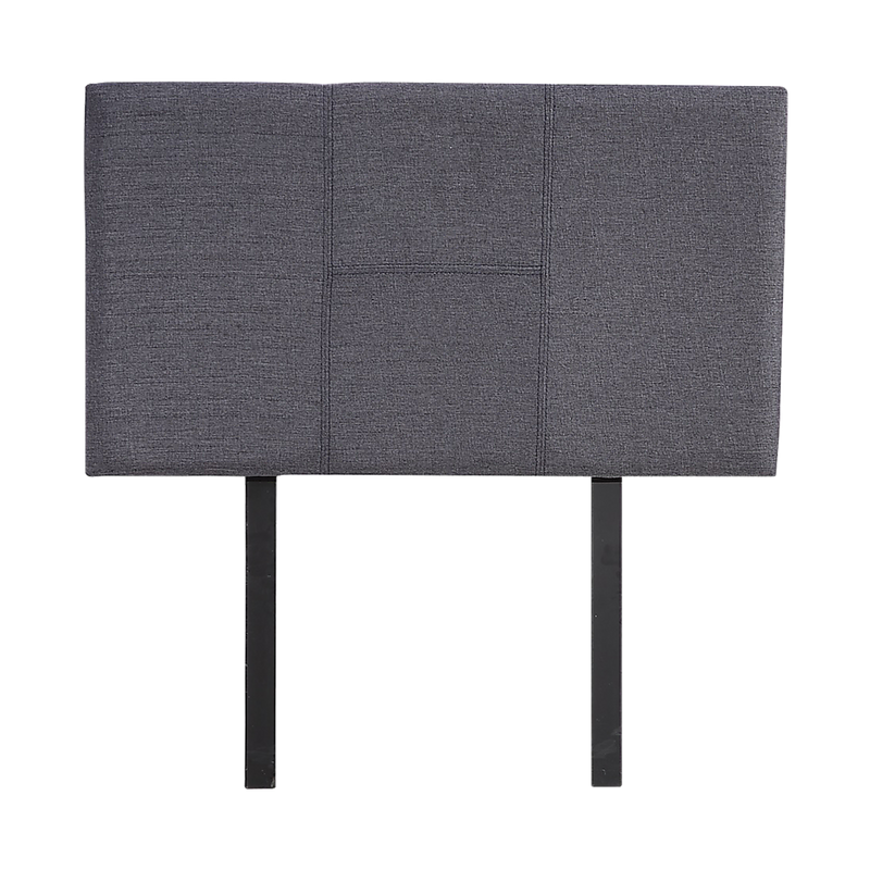 Linen Fabric Single Bed Headboard Bedhead - Grey - Headboards