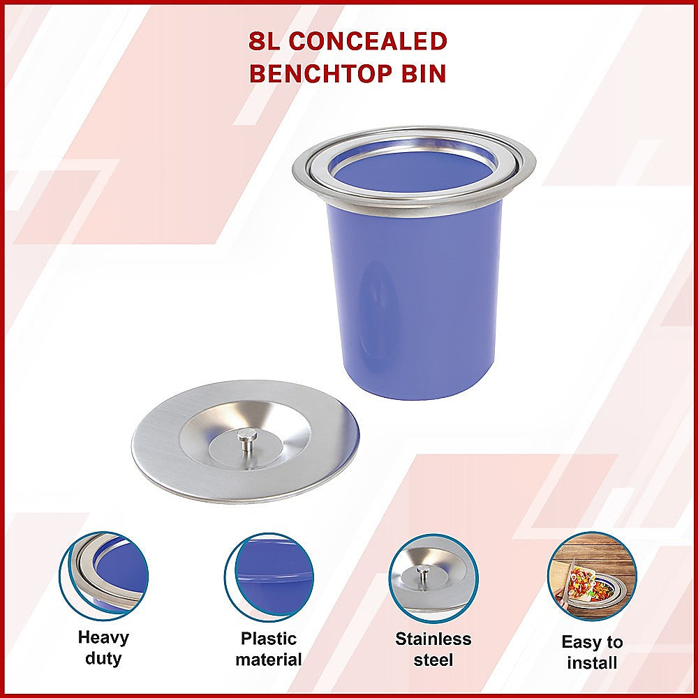 Kitchen Utensils - 8L Concealed Benchtop Bin - photo 10