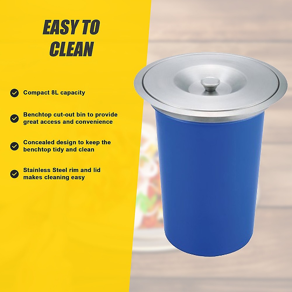 8L Concealed Benchtop Bin with Kitchen Utensils - photo 8