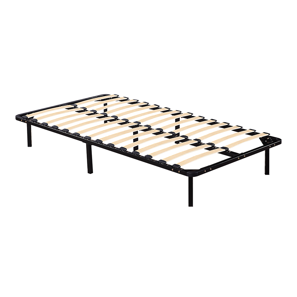 King Single Bed Frame Metal Construction with Supportive Slat Base