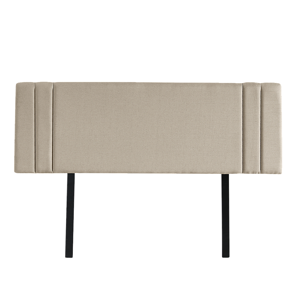Sophisticated Linen Fabric Double Bed Deluxe Headboard - Beige