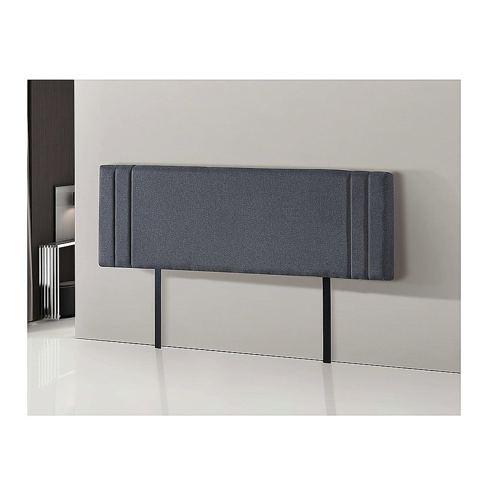 Elite Linen Fabric King Bed Deluxe Headboard - Grey
