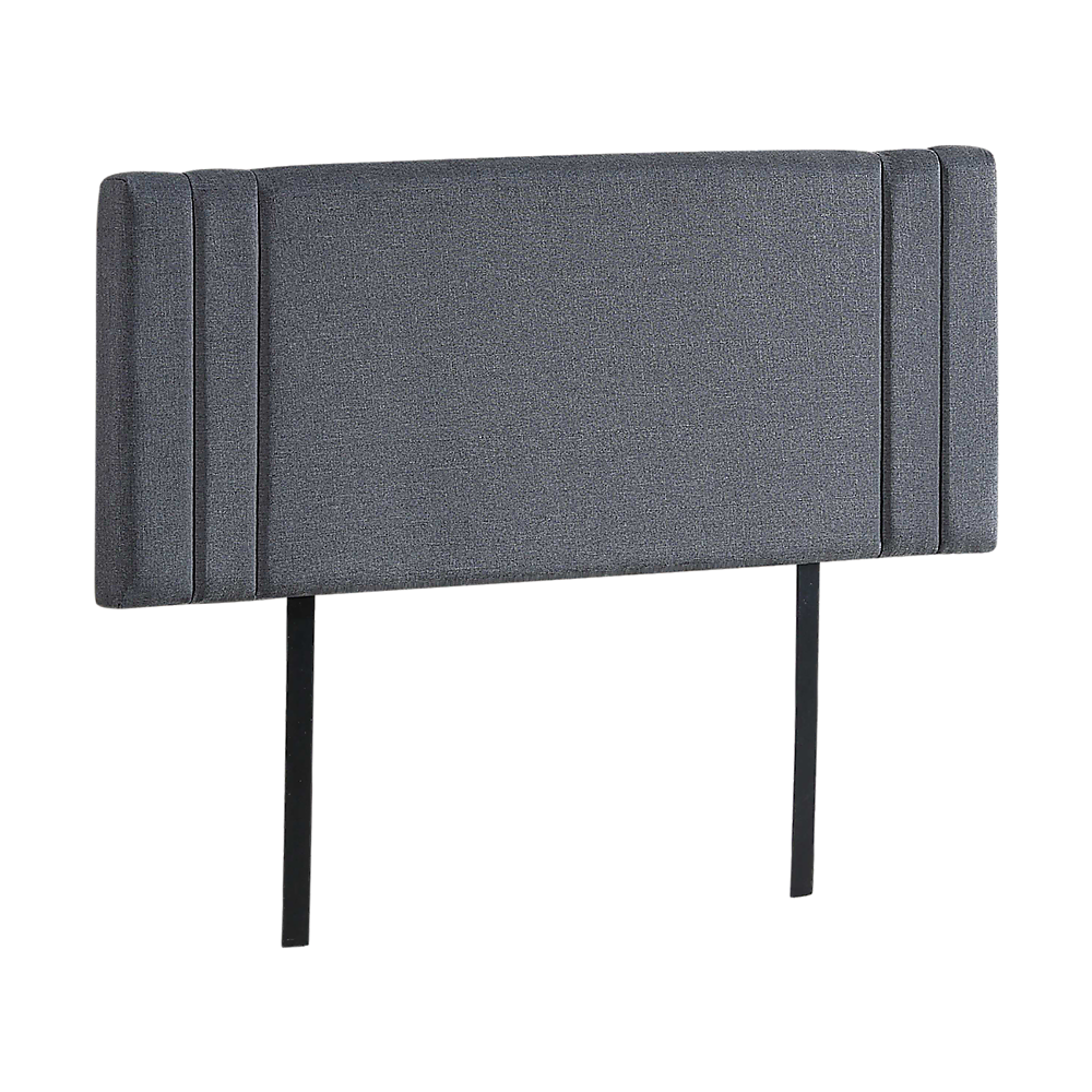 Tranquil Linen Fabric Double Bed Deluxe Headboard - Grey