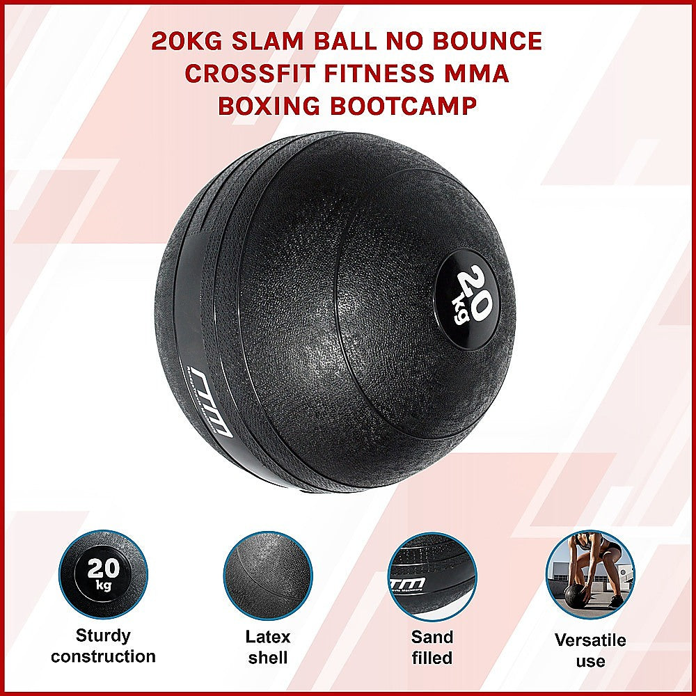 20Kg Slam Ball No Bounce Crossfit Fitness Mma Boxing Bootcamp