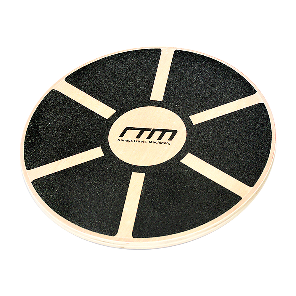Heavy Duty 15.5" Wooden Balance Board With Non-Slip Pad Fitness