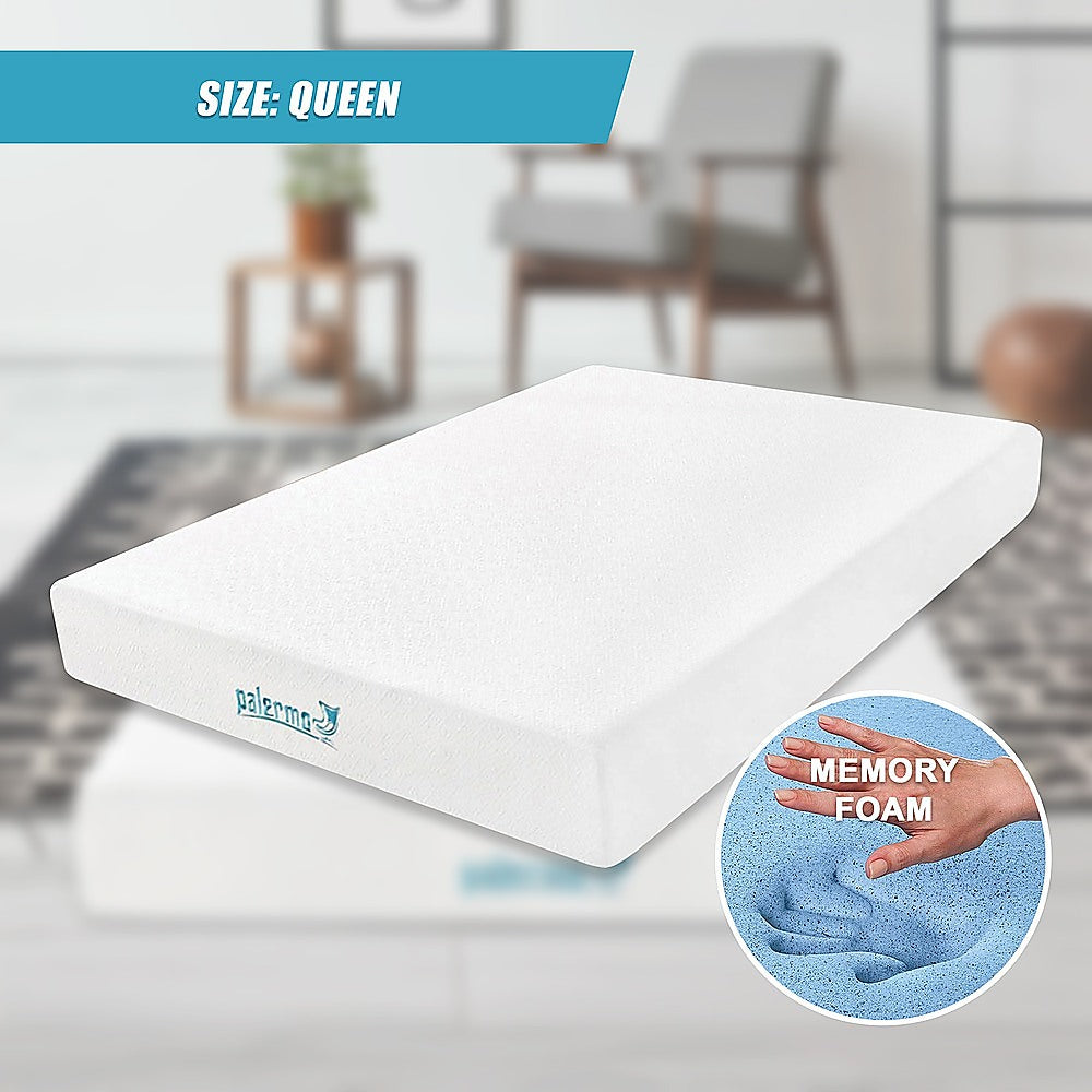 Queen Mattress Gel Memory Foam Dual Layer Medium Firm 25cm