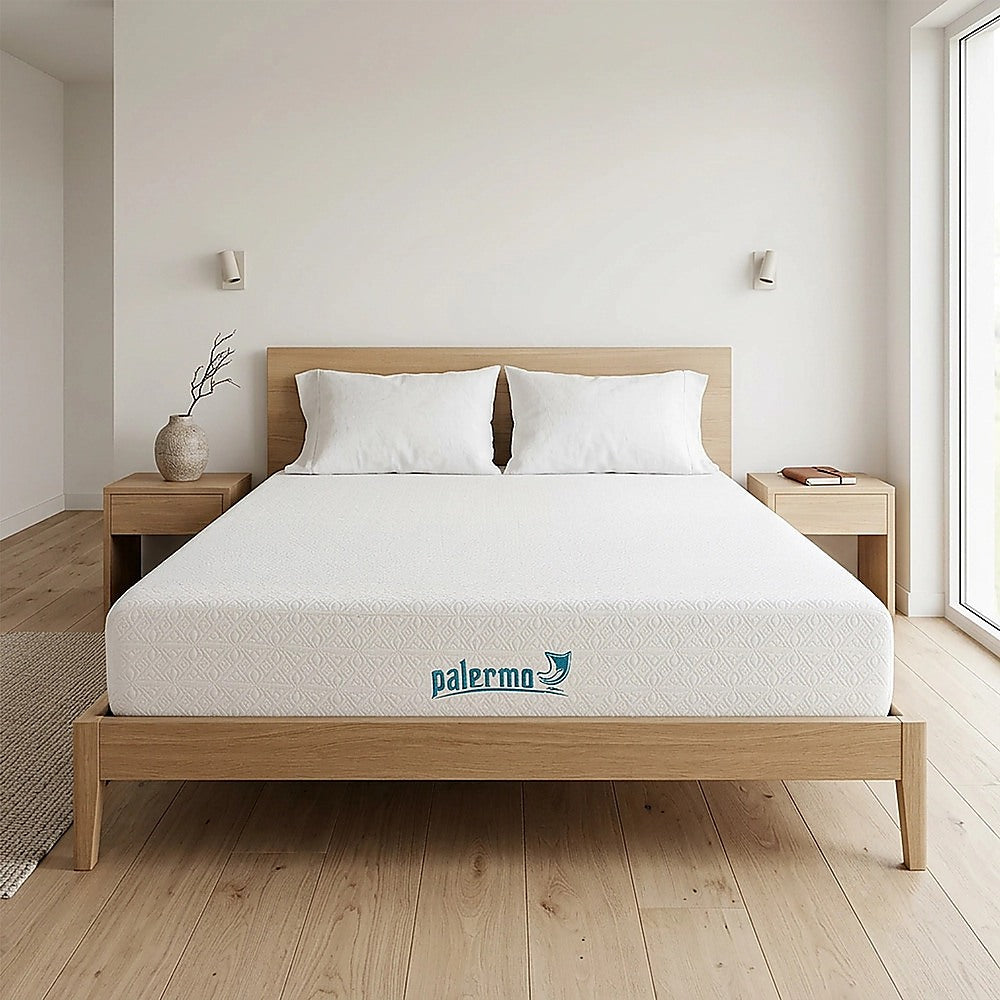 Queen Mattress Gel Memory Foam Dual Layer Medium Firm 25cm