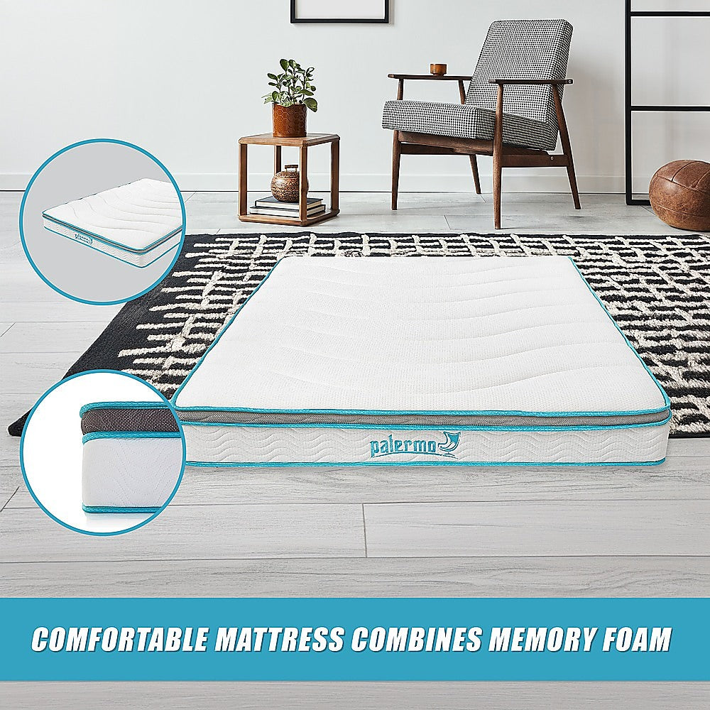 Queen Mattress Hybrid Memory Foam Innerspring Medium Firm 20cm