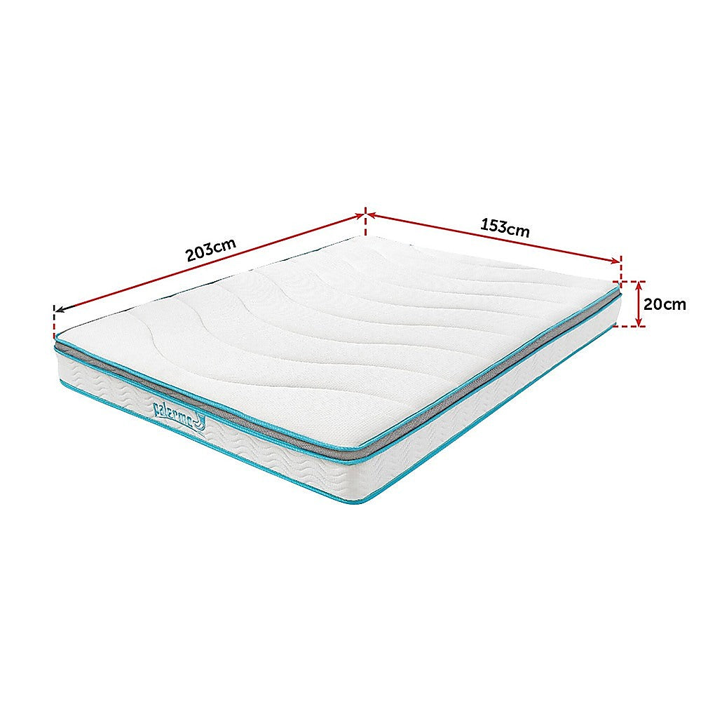 Queen Mattress Hybrid Memory Foam Innerspring Medium Firm 20cm