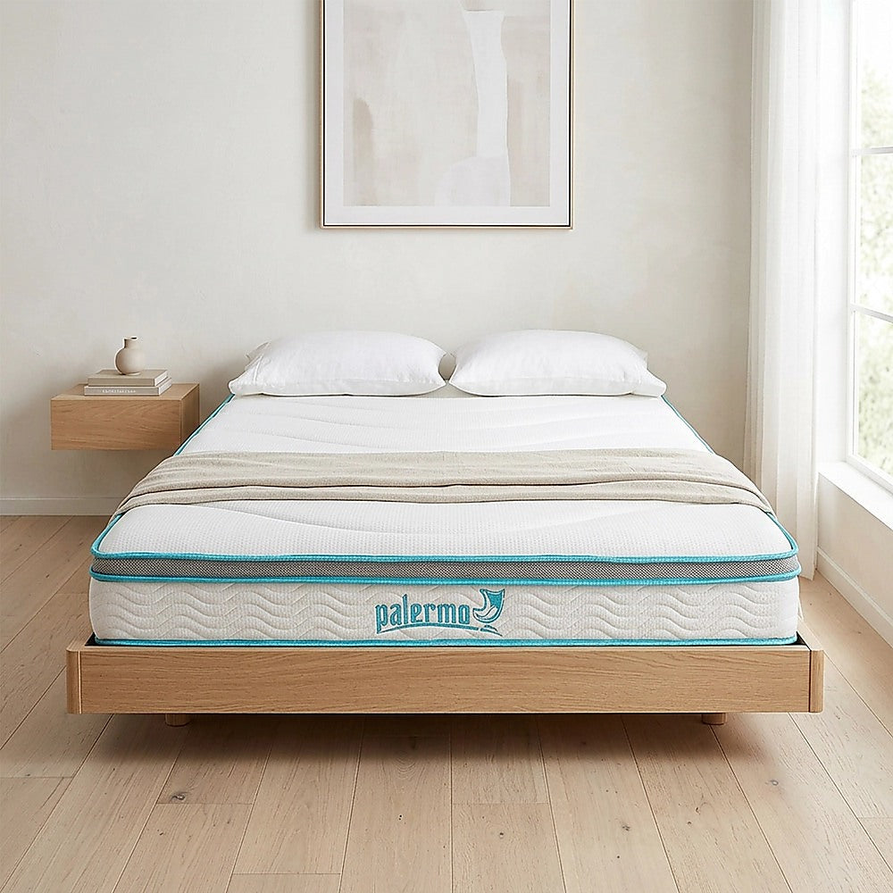 Queen Mattress Hybrid Memory Foam Innerspring Medium Firm 20cm