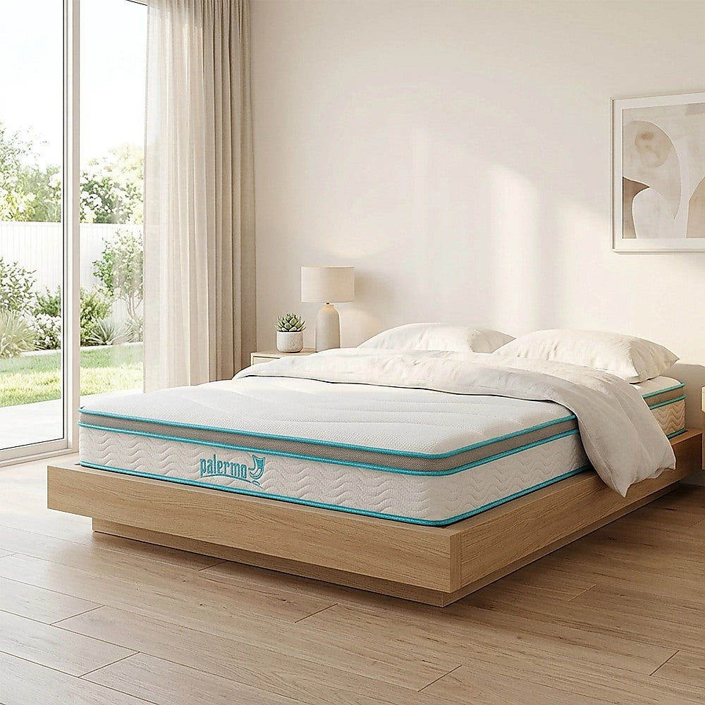 Queen Mattress Hybrid Memory Foam Innerspring Medium Firm 20cm