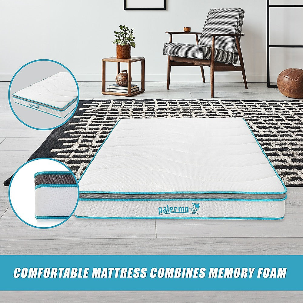 Double Mattress Hybrid Memory Foam Innerspring Medium Firm 20cm