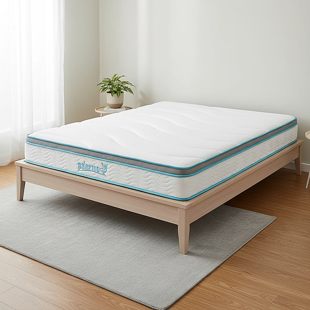 Double Mattress Hybrid Memory Foam Innerspring Medium Firm 20cm
