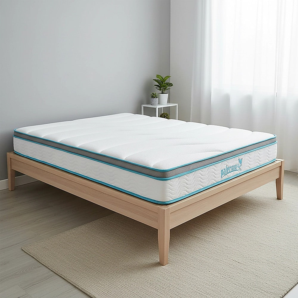 Double Mattress Hybrid Memory Foam Innerspring Medium Firm 20cm