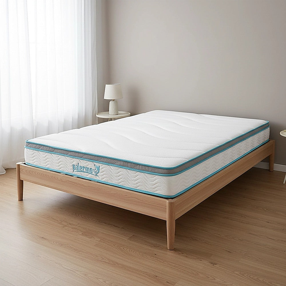 Double Mattress Hybrid Memory Foam Innerspring Medium Firm 20cm