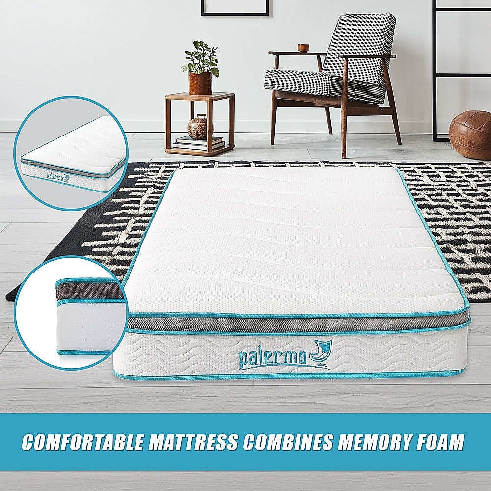 King Single Mattress Hybrid Memory Foam Innerspring Medium Firm 20cm