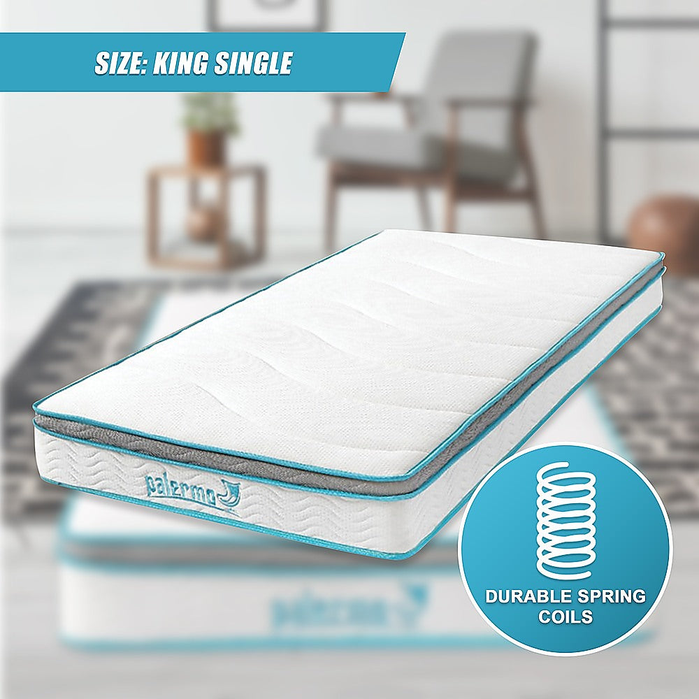 King Single Mattress Hybrid Memory Foam Innerspring Medium Firm 20cm
