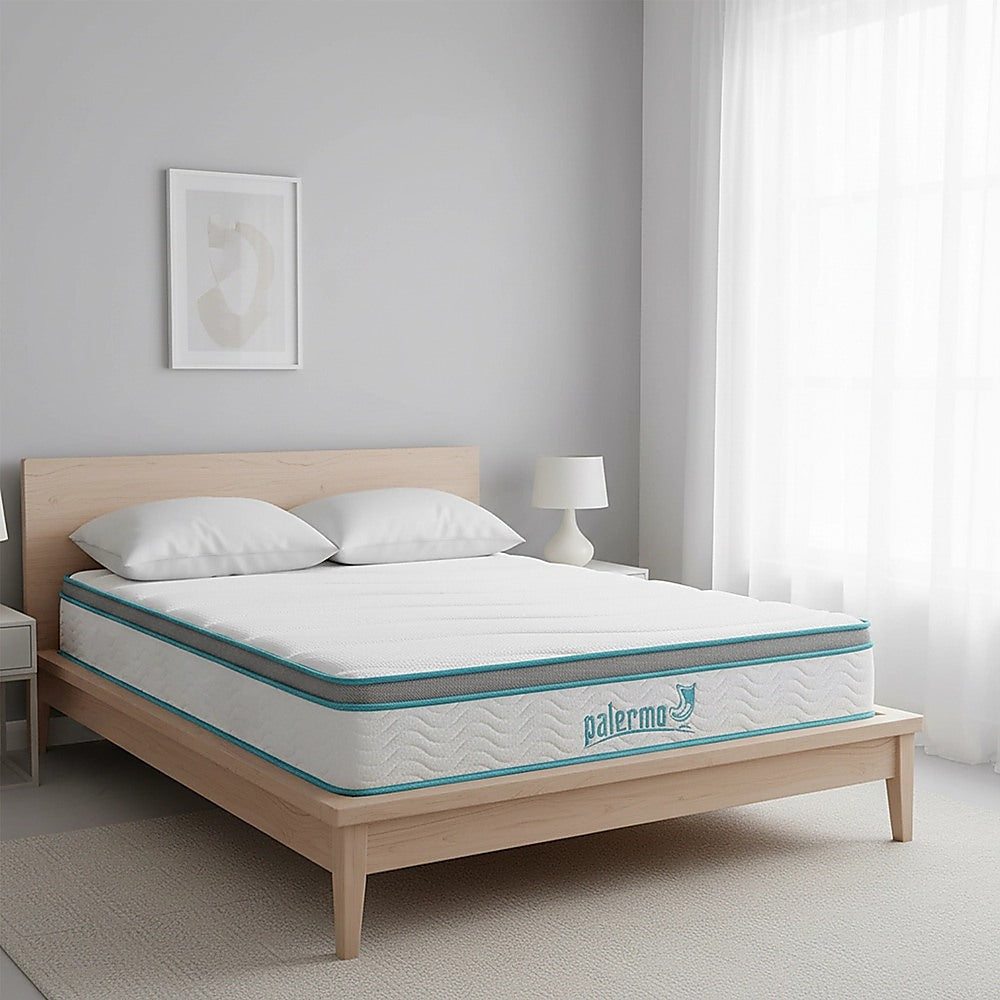 King Single Mattress Hybrid Memory Foam Innerspring Medium Firm 20cm