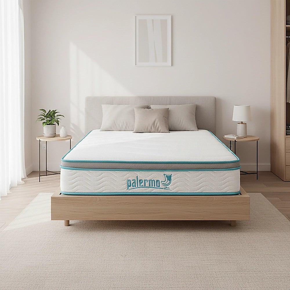 King Single Mattress Hybrid Memory Foam Innerspring Medium Firm 20cm