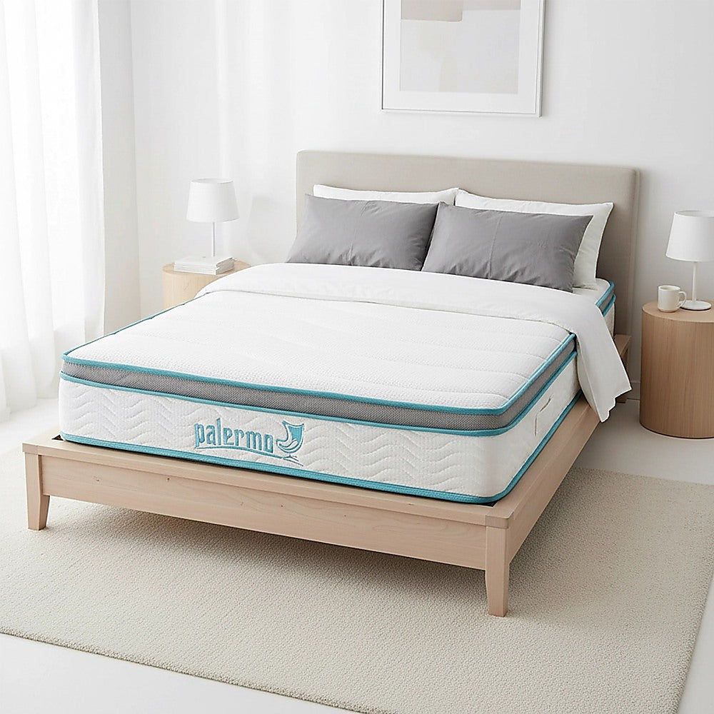 King Single Mattress Hybrid Memory Foam Innerspring Medium Firm 20cm