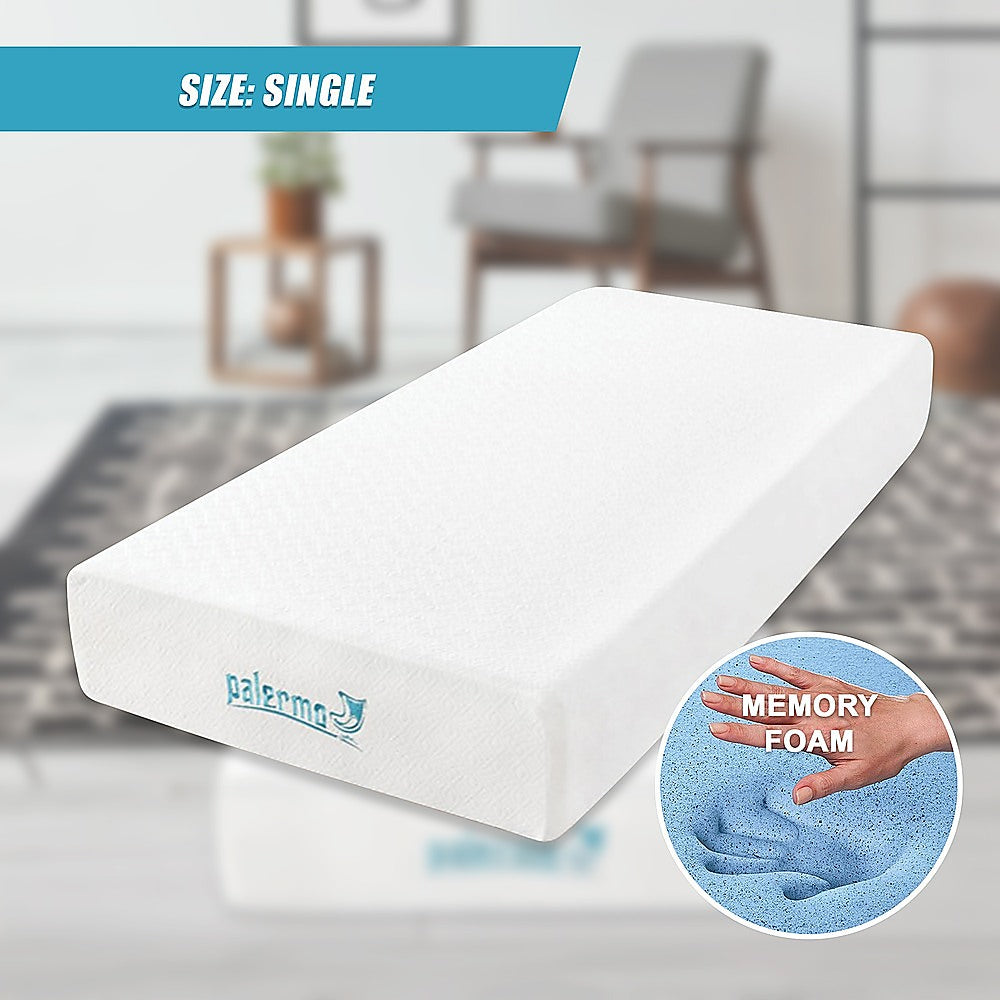 Single Mattress Gel Memory Foam Dual Layer Medium Firm 25cm