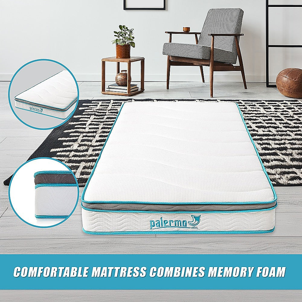 Single Mattress Hybrid Memory Foam Innerspring Medium Firm 20cm
