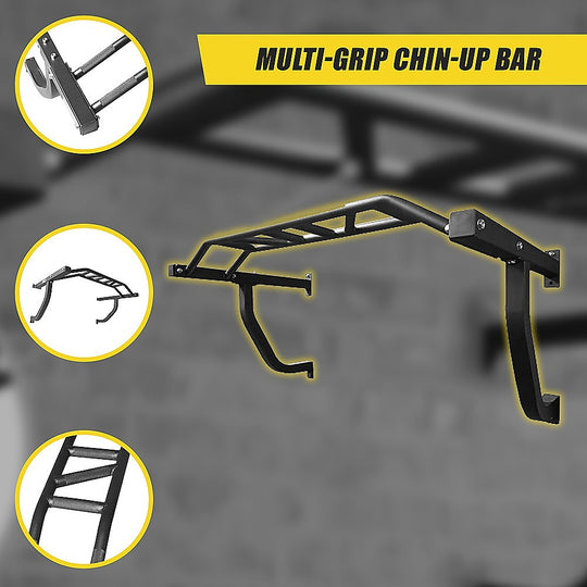 Gym Equipment & Accessories - Wall Mounted Multi Grip Chin Up Bar Upper Body Training - photo 10