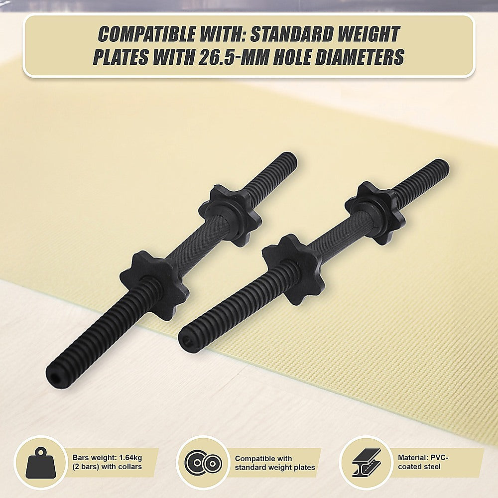 45Cm - 1 Pair Dumbbell Bar 25Mm Diameter - Pvc Coated Dumbell Handle