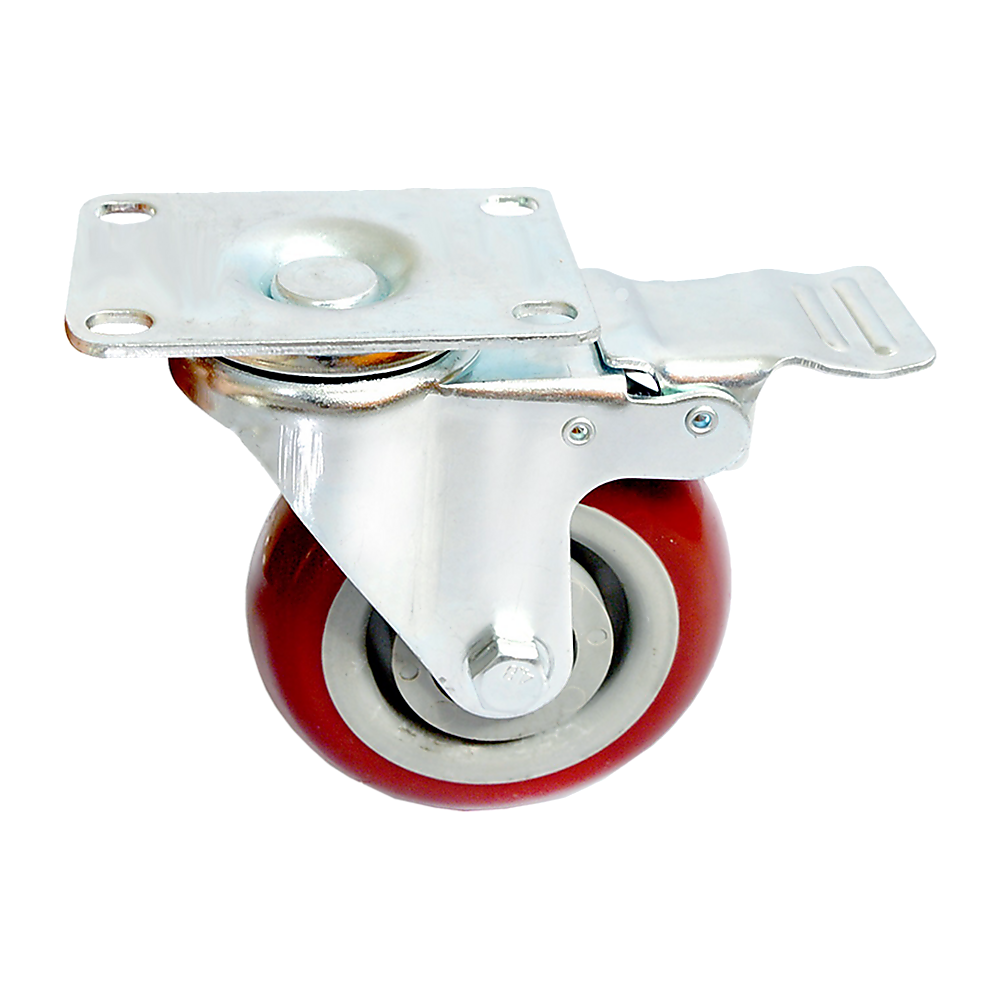 4 X 4" Heavy Duty Pu Swivel Castor Wheels With Brake