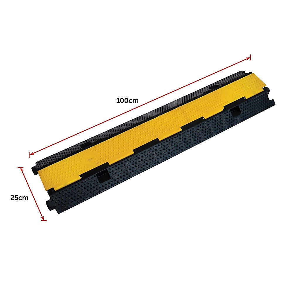 3Pcs 2-Cable Rubber Electrical Wire Cover Heavy Duty Protector