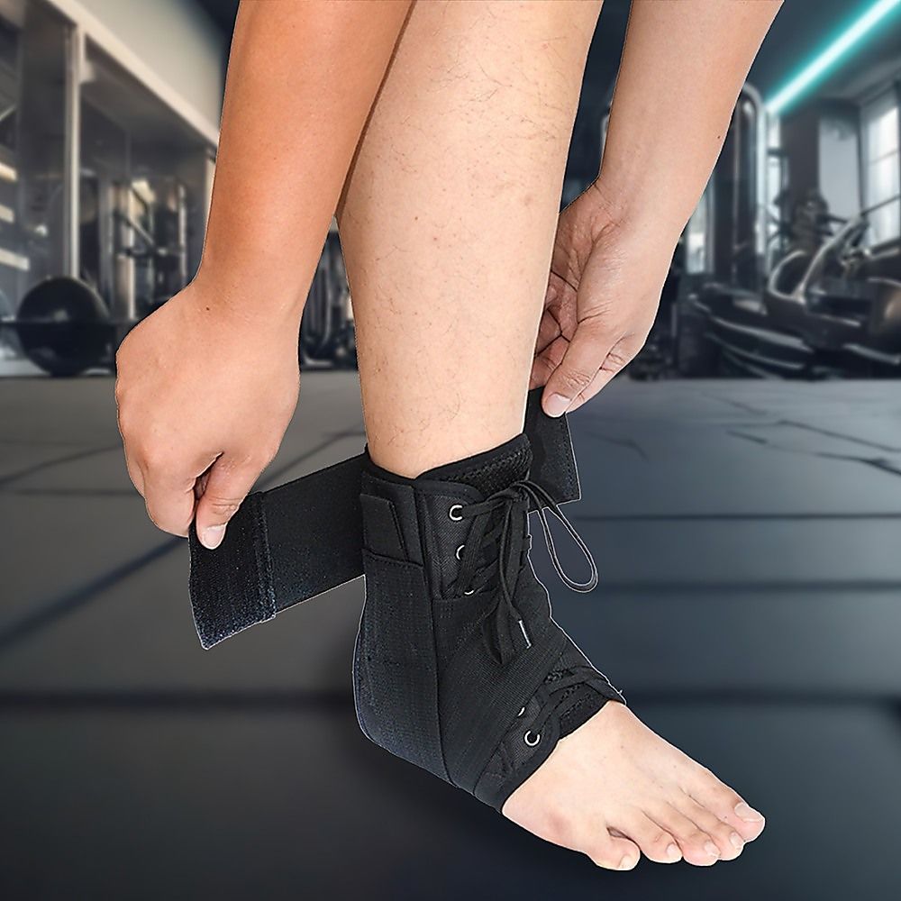 Ankle Brace – Small Black Ankle Stabiliser with Figure-8 Straps