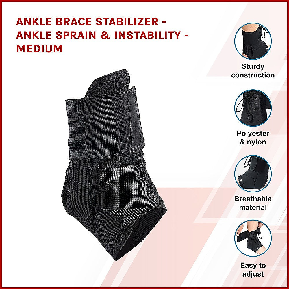 Ankle Brace Stabilizer - Ankle Sprain & Instability - Medium
