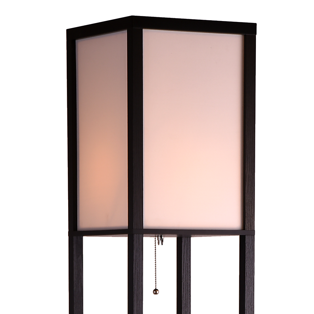 Shelf Floor Lamp - Shade Diffused Light Source With Shelves