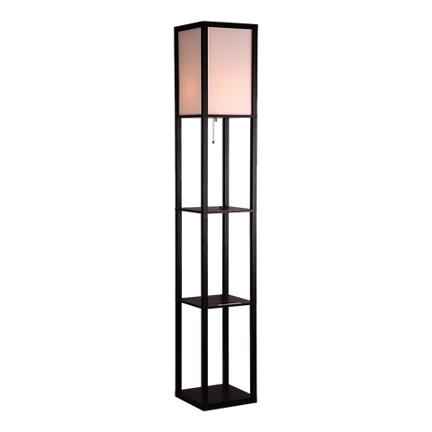 Shelf Floor Lamp - Shade Diffused Light Source With Shelves
