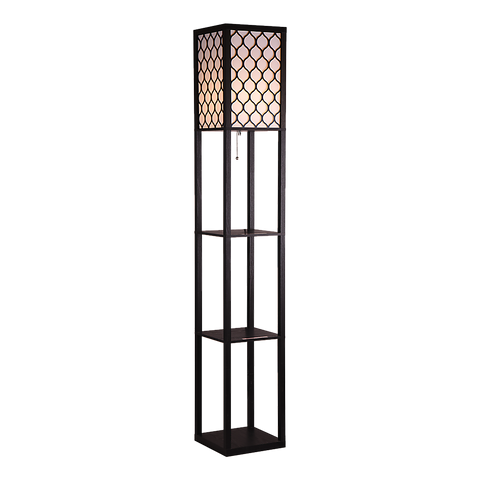 Shelf Floor Lamp Shade Light Source With Open-Box Shelves