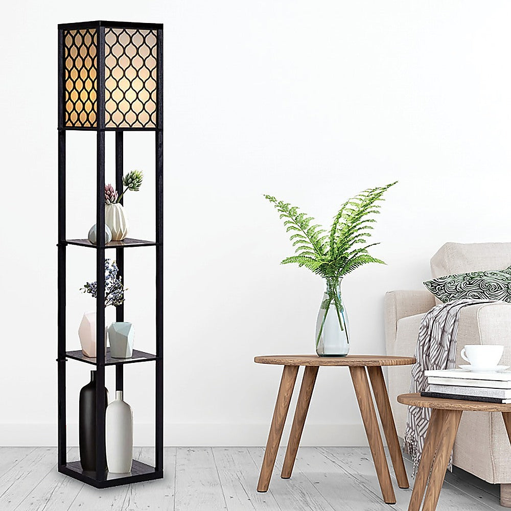 Shelf Floor Lamp Shade Light Source With Open-Box Shelves