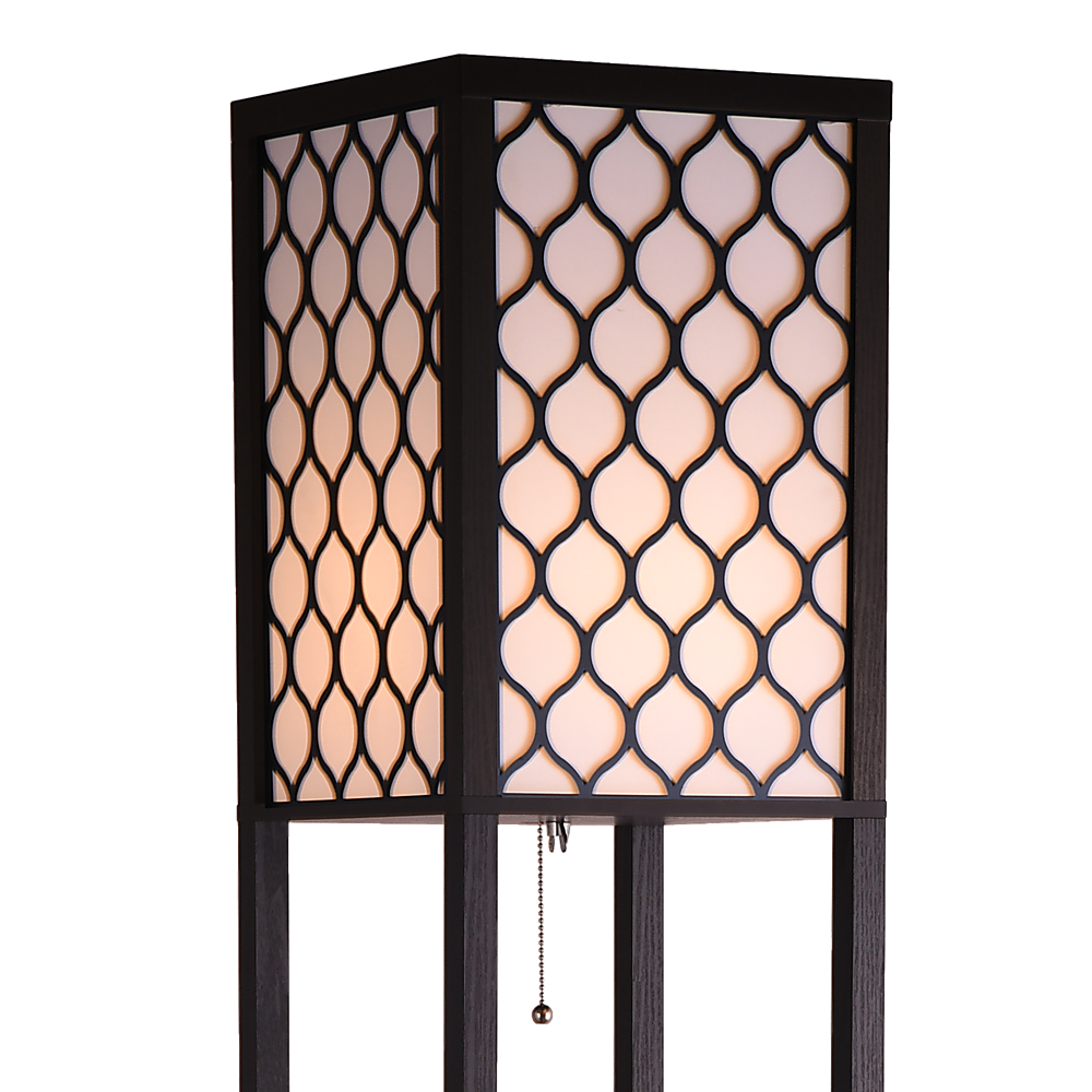 Shelf Floor Lamp Shade Light Source With Open-Box Shelves