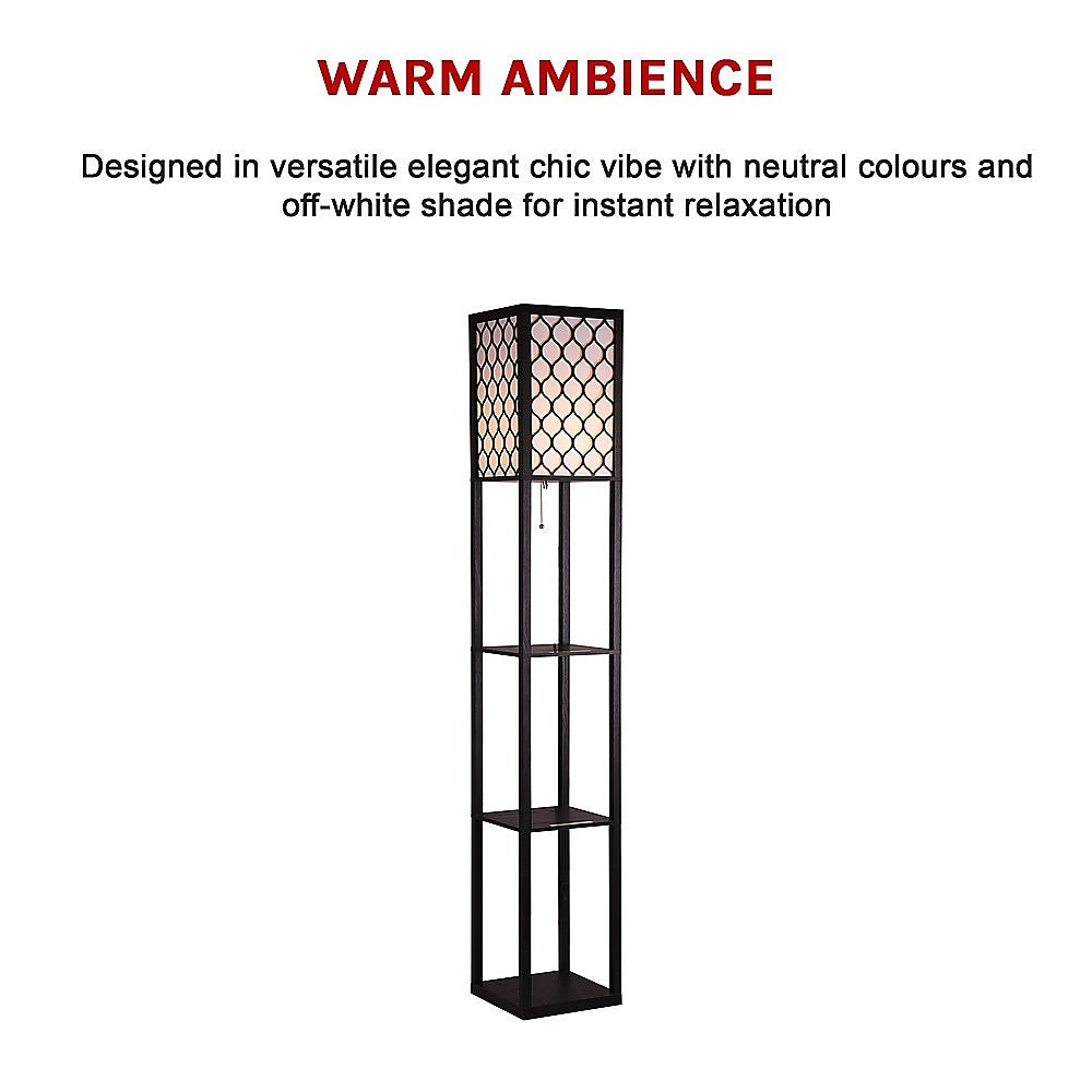 Shelf Floor Lamp Shade Light Source With Open-Box Shelves