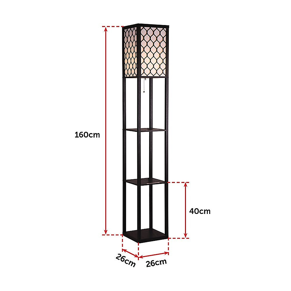Shelf Floor Lamp Shade Light Source With Open-Box Shelves