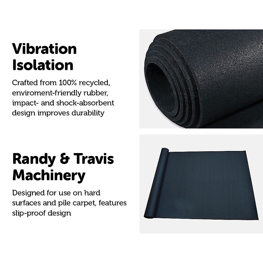 2M Gym Rubber Floor Mat Reduce Treadmill Vibration