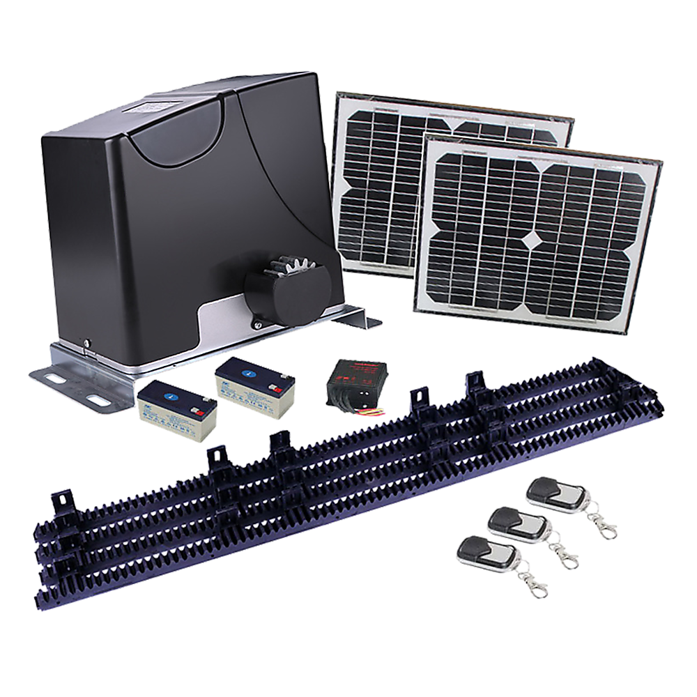 1000Kg Auto Solar Slide Sliding Gate Opener Automatic W 4M Rail