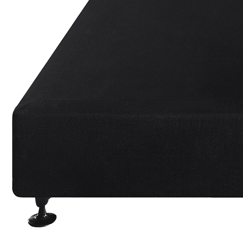 King Single - King Single Ensemble Bed Base Midnight Black Linen Fabric