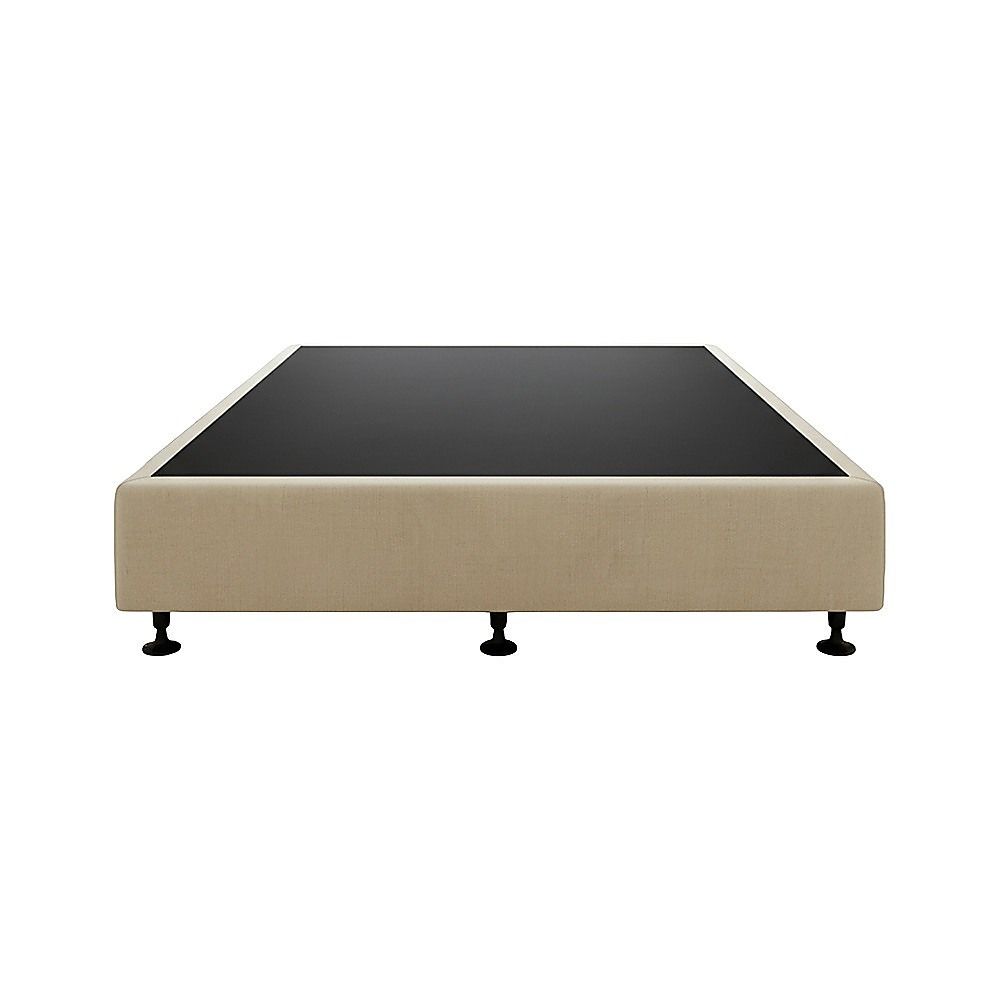King Single Ensemble Bed Base Platinum Natural Sand Linen Fabric