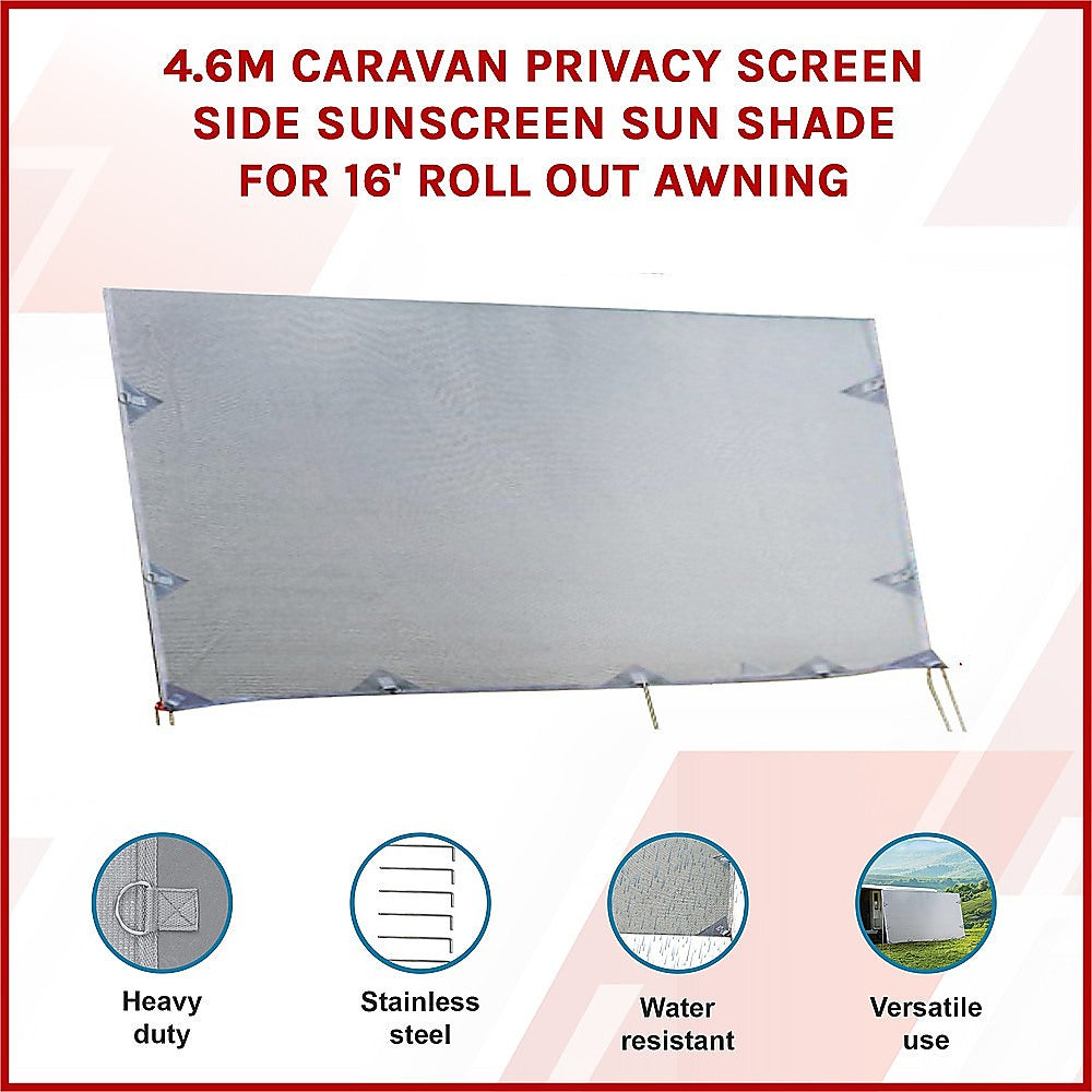 4.6M Caravan Privacy Screen Side Sunshade